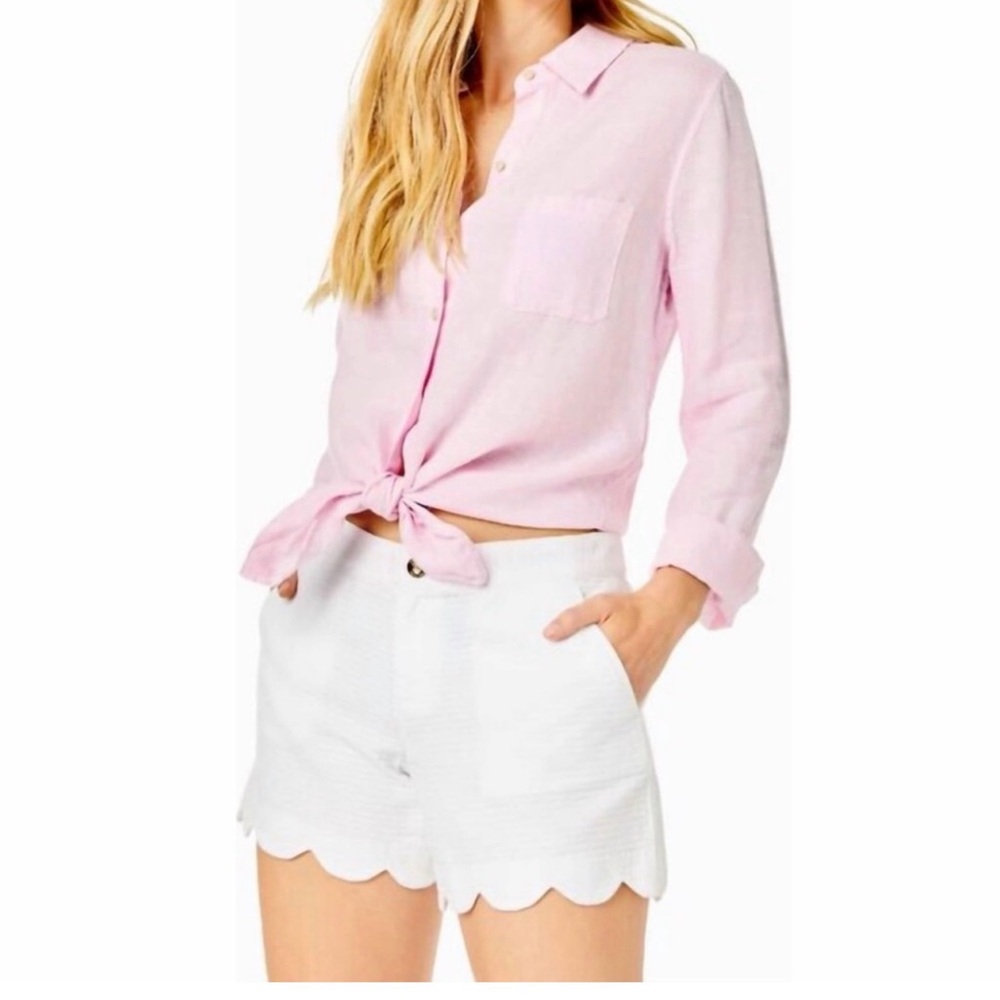 LILLY PULITZER Buttercup Shorts in Resort White Size 2 - Picture 2 of 14